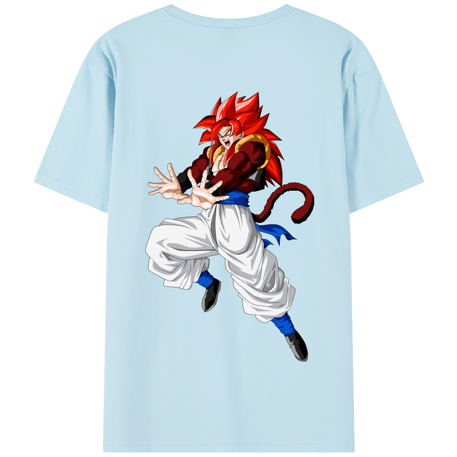 （画像用） ドラゴンボール 孫悟空（そん ごくう）Son Goku カカロット DRAGON BALL Kakarotto 綿100％半袖Tシャツ（背面プリント）